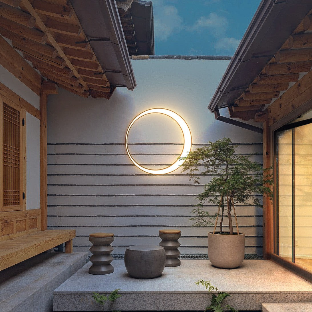 Lights of Scandinavia - Eclipse - IP65 Waterproof outdoor LED wall light. Warm light(3000K) LED strip with >30 000 hours of lifetime.
