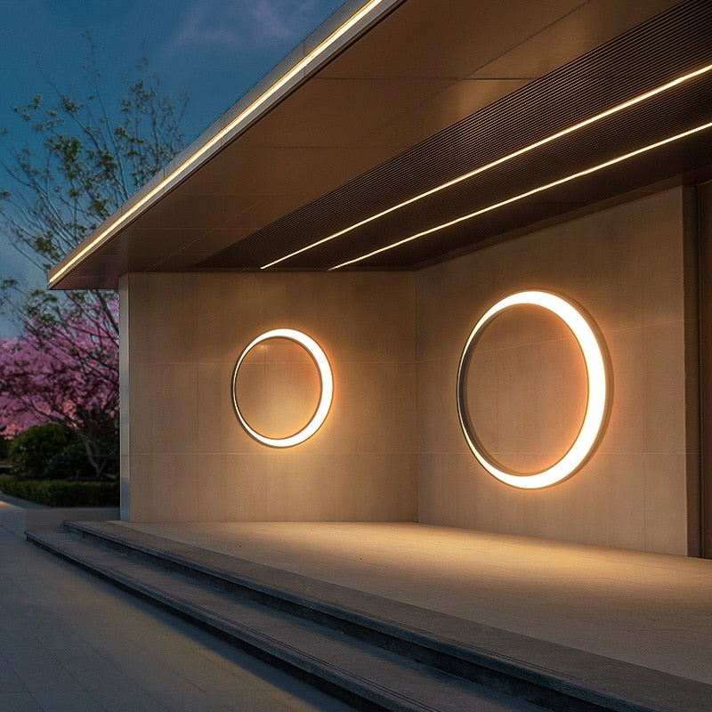 Lights of Scandinavia - Eclipse - IP65 Waterproof outdoor LED wall light. Warm light(3000K) LED strip with >30 000 hours of lifetime.