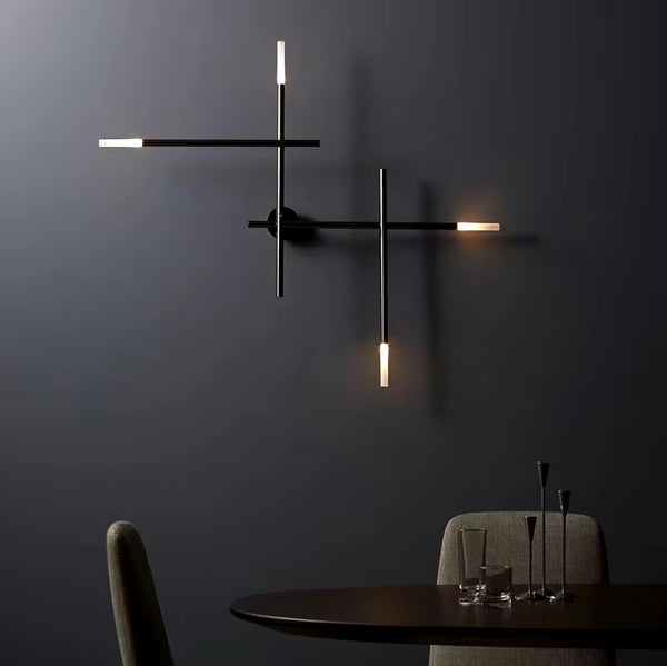 Orthodox LED living room wall lights with sleek, contemporary design in elegant black color. These elegant fixtures add warmth and sophistication to modern living spaces.