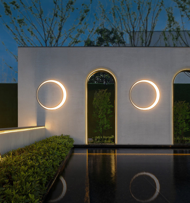 Lights of Scandinavia - Eclipse - IP65 Waterproof outdoor LED wall light.  Warm light(3000K) LED strip with >30 000 hours of lifetime.